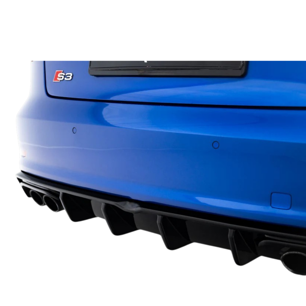 Aero Rear Diffuser (Gloss Black) for 13-16 Audi S3/A3 S-Line (sedan) 8V pre-facelift