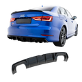 Aero Rear Diffuser (Gloss Black) for 13-16 Audi S3/A3 S-Line (sedan) 8V pre-facelift
