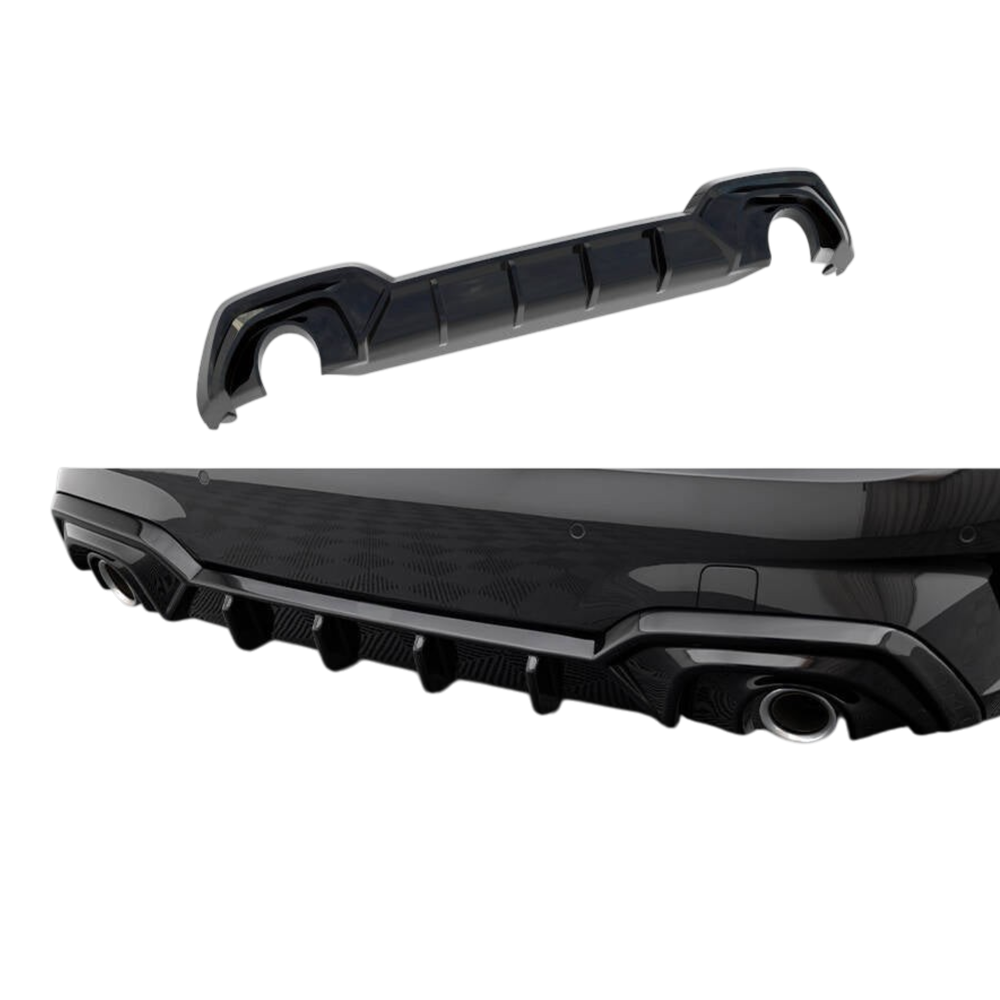 Max Style Diffuser (Gloss Black) for 19-22 BMW 3 Series G20 (M-Sport)