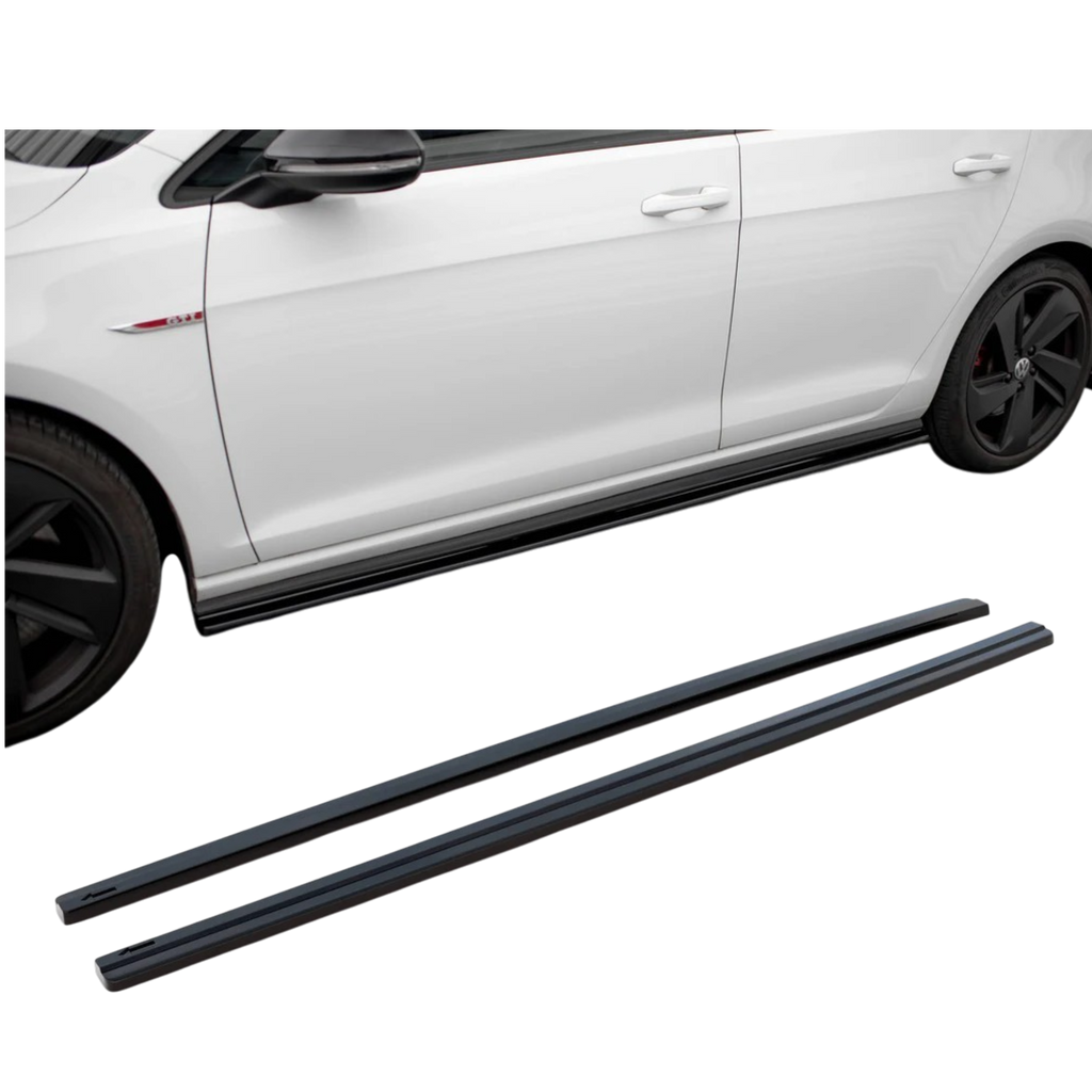 Aero Side Skirts (gloss black) for 13-20 Volkswagen Golf GTI MK7 MK7.5