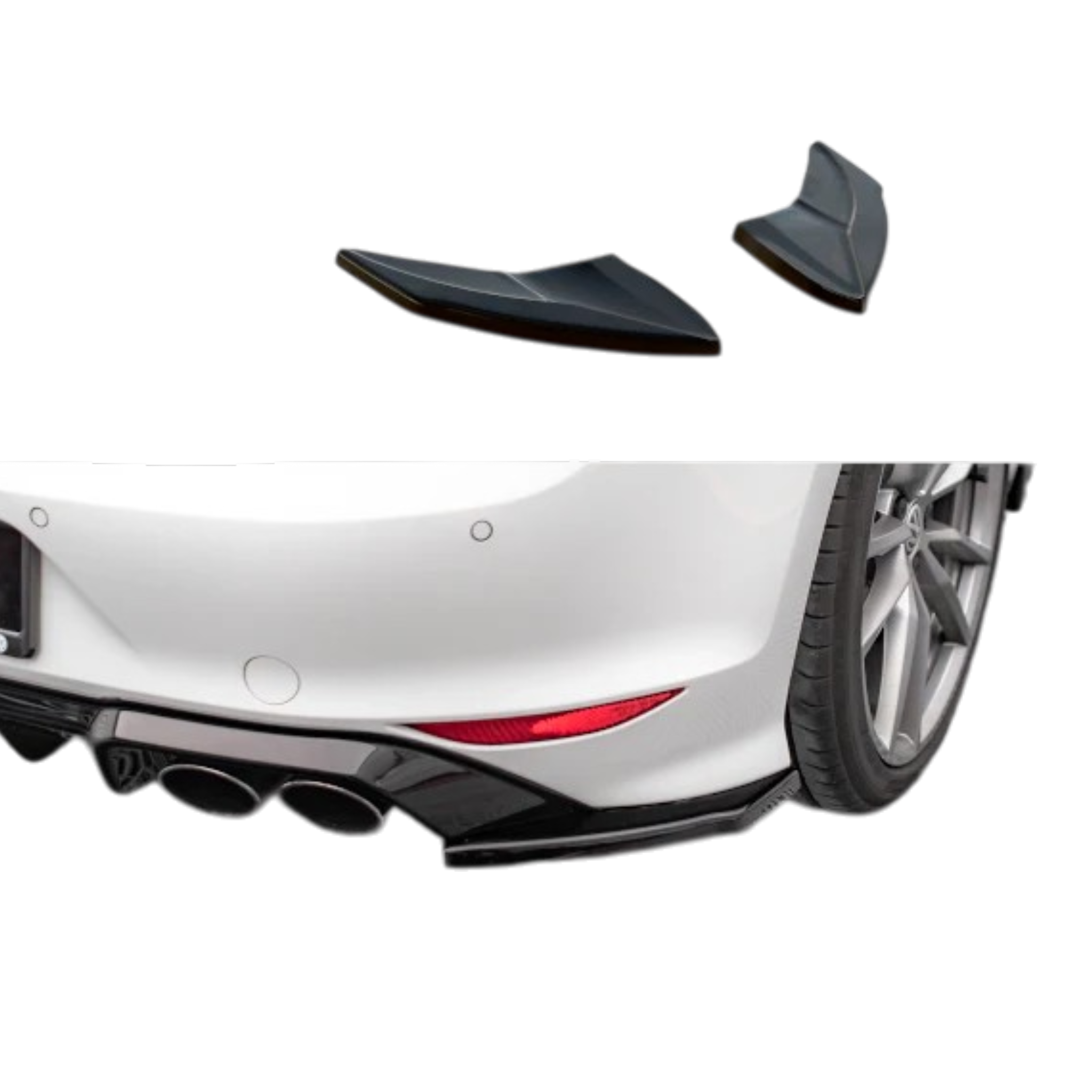 Max Style Side Splitters (gloss black) for 14-17 Volkswagen Golf R MK7